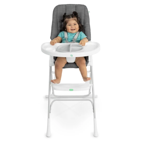 Skládací jídelní židlička Sun Valley™ Grey 6m+ do 15 kg Ingenuity 16990-1