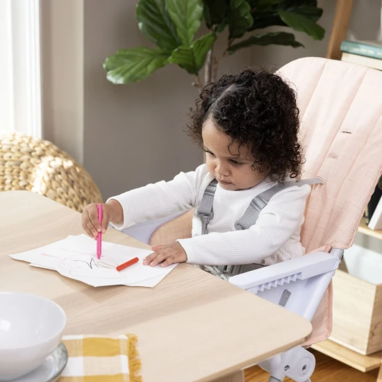 Skládací jídelní židlička Sun Valley™ Pink 6m+ do 15 kg Ingenuity 16989-1