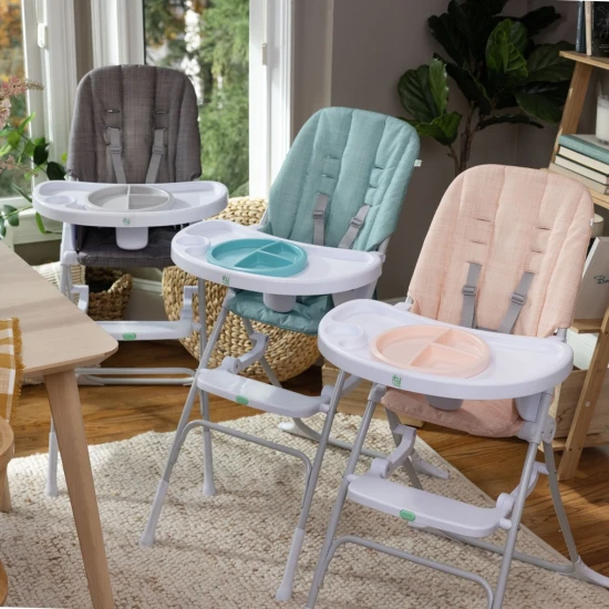 Skládací jídelní židlička Sun Valley™ Pink 6m+ do 15 kg Ingenuity 16989-1