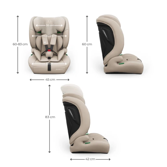 Autosedačka Comfort Up 2 Plus i-Size (76-150 cm) Beige Kinderkraft KCCOUP02BEGPL00