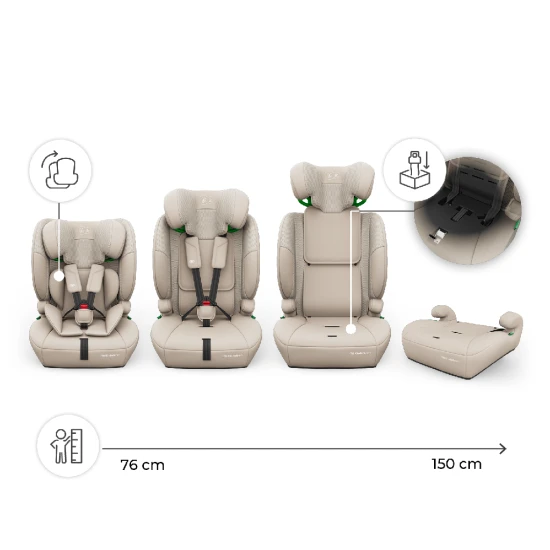 Autosedačka Comfort Up 2 Plus i-Size (76-150 cm) Beige Kinderkraft KCCOUP02BEGPL00