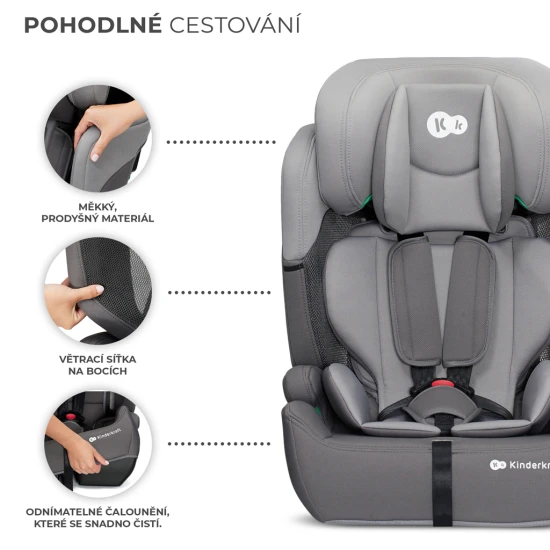 Autosedačka Comfort up i-size grey (76-150 cm) Kinderkraft KCCOUP02GRY0000