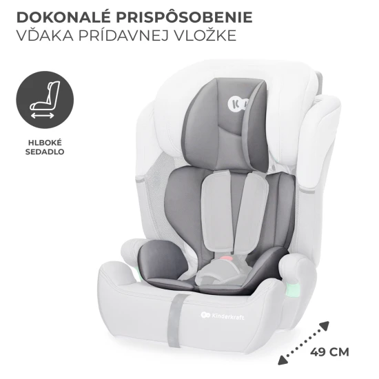 Autosedačka Comfort up i-size grey (76-150 cm) Kinderkraft KCCOUP02GRY0000