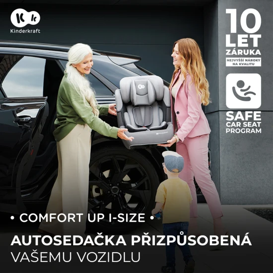 Autosedačka Comfort up i-size pink (76-150 cm) Kinderkraft KCCOUP02PNK0000