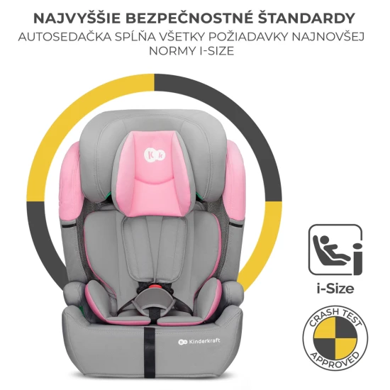 Autosedačka Comfort up i-size pink (76-150 cm) Kinderkraft KCCOUP02PNK0000