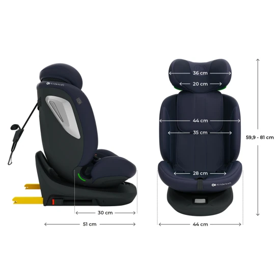 Autosedačka i-Grow 2 Plus (40-150 cm) Navy Autosedačka i-Grow 2 Plus (40-150 cm) Navy Kinderkraft KCIGRO02NAVPL00