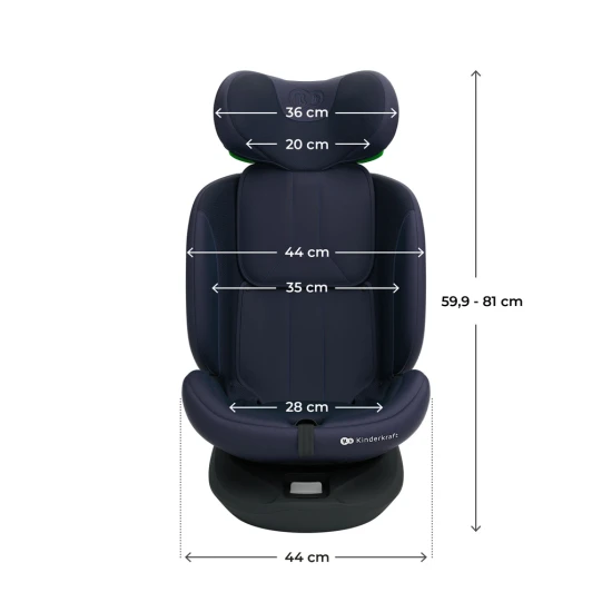Autosedačka i-Grow 2 Plus (40-150 cm) Navy Autosedačka i-Grow 2 Plus (40-150 cm) Navy Kinderkraft KCIGRO02NAVPL00