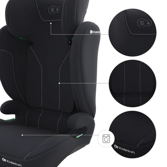 Autosedačka i-Spark 2 Plus i-Size (100-150 cm) Black Autosedačka i-Spark 2 Plus i-Size (100-150 cm) Black Kinderkraft KCISPA02BLKPL00