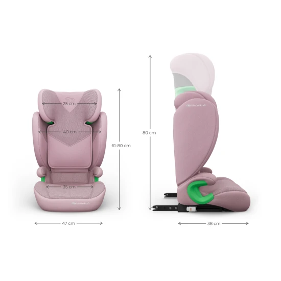 Autosedačka Junior Fix 2 Plus (100-150 cm) Pink Autosedačka Junior Fix 2 Plus (100-150 cm) Pink Kinderkraft KCJUFI20PNKPL0N
