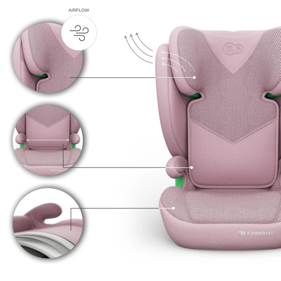 Autosedačka Junior Fix 2 Plus (100-150 cm) Pink Autosedačka Junior Fix 2 Plus (100-150 cm) Pink Kinderkraft KCJUFI20PNKPL0N