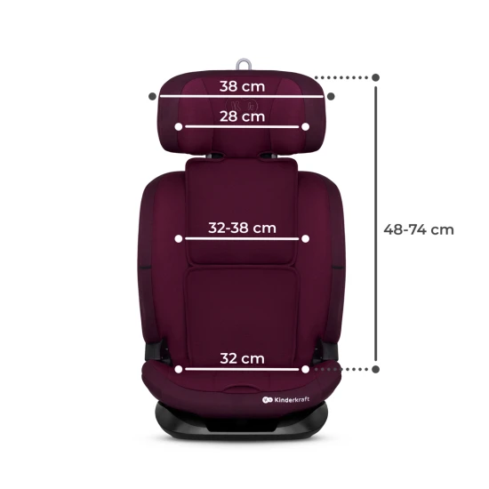 Autosedačka Oneto3 i-Size 76-150cm + Isofix Cherry pearl Autosedačka Oneto3 i-Size 76-150cm + Isofix Cherry pearl Kinderkraft KCONE300RED0000