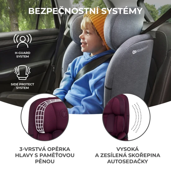 Autosedačka Oneto3 i-Size 76-150cm + Isofix Cherry pearl Autosedačka Oneto3 i-Size 76-150cm + Isofix Cherry pearl Kinderkraft KCONE300RED0000