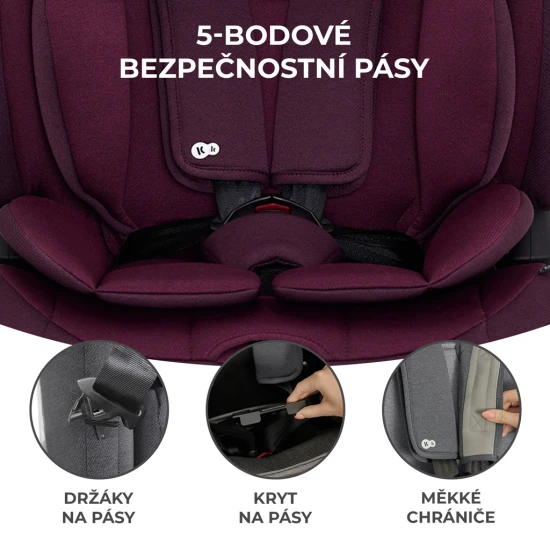 Autosedačka Oneto3 i-Size 76-150cm + Isofix Cherry pearl Autosedačka Oneto3 i-Size 76-150cm + Isofix Cherry pearl Kinderkraft KCONE300RED0000