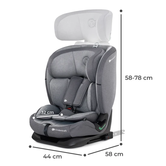 Autosedačka Oneto3 i-Size 76-150cm + Isofix Cool grey Autosedačka Oneto3 i-Size 76-150cm + Isofix Cool grey Kinderkraft KCONE300GRY0000