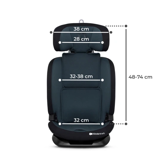 Autosedačka Oneto3 i-Size 76-150cm + Isofix Graphite black Autosedačka Oneto3 i-Size 76-150cm + Isofix Graphite black Kinderkraft KCONE300BLK0000
