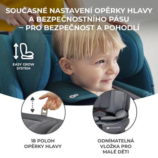 Autosedačka Oneto3 i-Size 76-150cm + Isofix Harbor blue Autosedačka Oneto3 i-Size 76-150cm + Isofix Harbor blue Kinderkraft KCONE300BLU0000