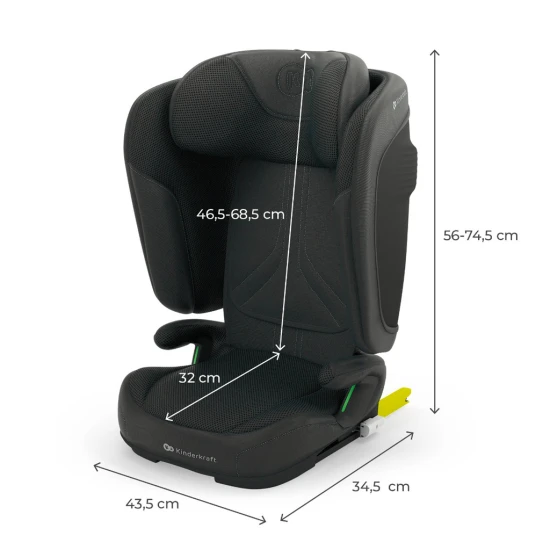 Skládací autosedačka Unity 2 I-Size (100-150 cm) Black Skládací autosedačka Unity 2 I-Size (100-150 cm) Black Kinderkraft KCUNIT02BLK0000