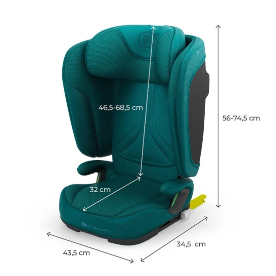 Skládací autosedačka Unity 2 I-Size Green Skládací autosedačka Unity 2 I-Size Green Kinderkraft KCUNIT02GRE0000