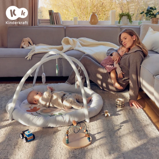 Hrací deka s hrazdičkou Cozyplay Light Grey Kinderkraft KPCOZY00LGR0000