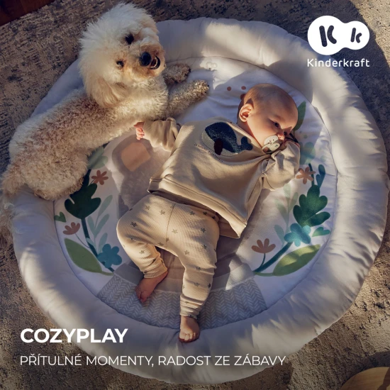 Hrací deka s hrazdičkou Cozyplay Light Grey Kinderkraft KPCOZY00LGR0000