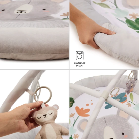 Hrací deka s hrazdičkou Cozyplay Light Grey Kinderkraft KPCOZY00LGR0000