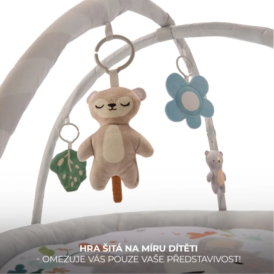 Hrací deka s hrazdičkou Cozyplay Light Grey Kinderkraft KPCOZY00LGR0000