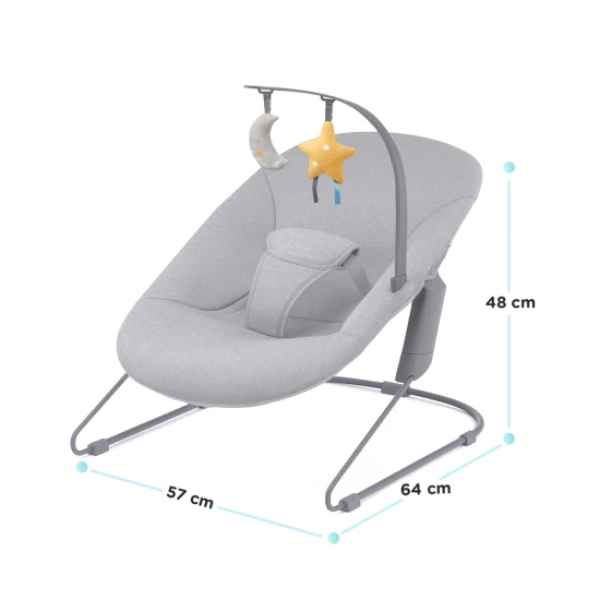 Houpací lehátko CALMEE 0m+, do 9 kg Kinderkraft KBCALM00GRY0000