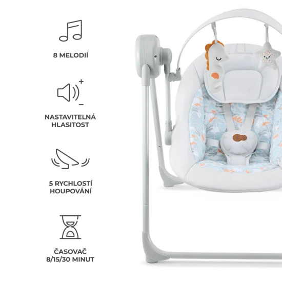 Houpačka Swingee Grey Kinderkraft KBSWIN00GRY0000