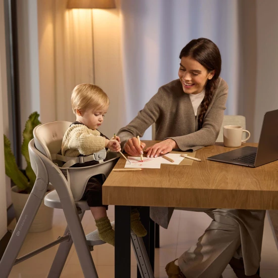 Jídelní židlička Tino Grey Kinderkraft KHTINO00GRY0000