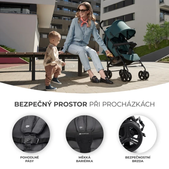 Golfový kočárek Tik Stone grey Kinderkraft KSTIK000GRY0000