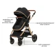 Kombinovaný kočárek 3v1 Esme Pro Pure Black Kinderkraft KSESME00BLK300N