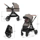 Kombinovaný kočárek 3v1 Esme Pro Sand Beige Kinderkraft KSESME00BEG300N