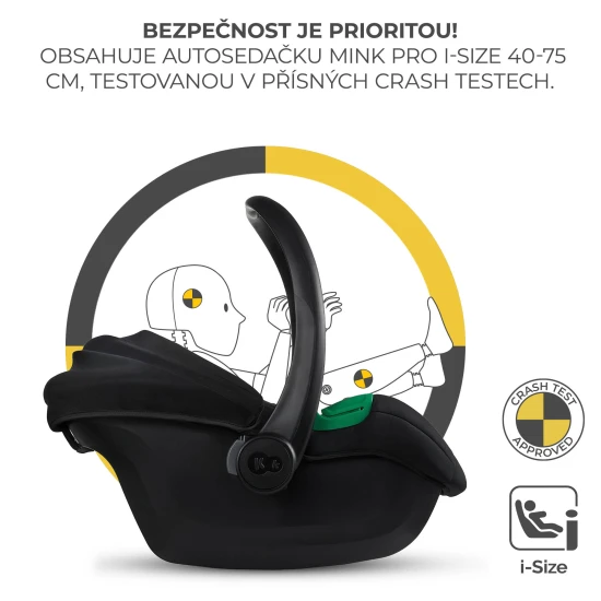 Kombinovaný kočárek 3v1 Esme Pro Sand Beige Kinderkraft KSESME00BEG300N