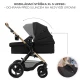 Kombinovaný kočárek 3v1 Moov 2 XL Air Black Kinderkraft KSMOOVXLBLK0000