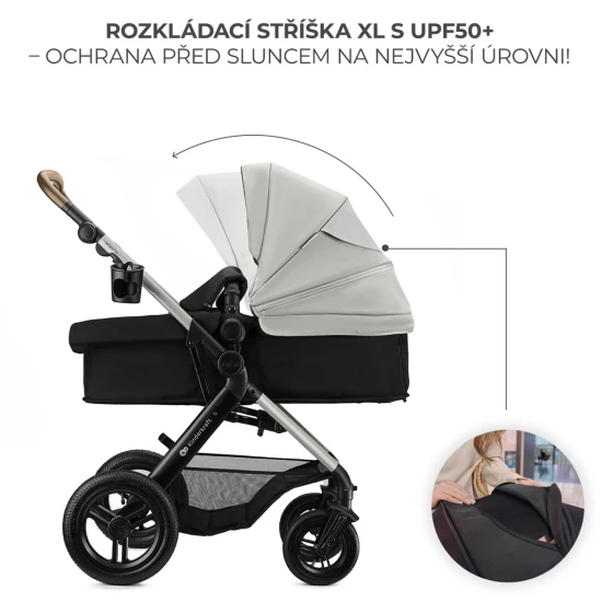 Kombinovaný kočárek 3v1 Moov 2 XL Air Grey Kinderkraft KSMOOVXLGRY0000