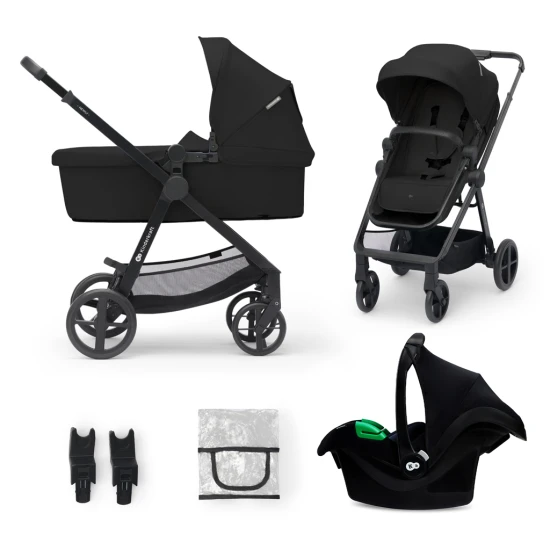 Kombinovaný kočárek 3v1 Newly Classic black + Mink PRO Kinderkraft KSNEWL00BLK300I