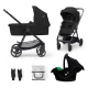 Kombinovaný kočárek 3v1 Newly Classic black + Mink PRO Kinderkraft KSNEWL00BLK300I