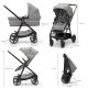 Kombinovaný kočárek 3v1 Newly Moonlight grey + Mink PRO Kinderkraft KSNEWL00GRY300I