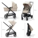Kombinovaný kočárek 3v1 Newly Sand beige + Mink PRO Kinderkraft KSNEWL00BEG300I
