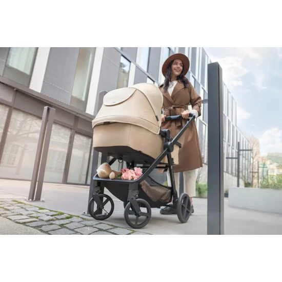 Kombinovaný kočárek 3v1 Newly Sand beige + Mink PRO Kinderkraft KSNEWL00BEG300I
