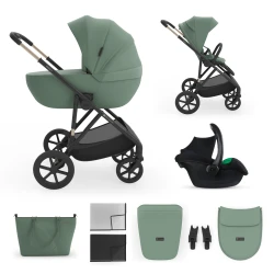 Kombinovaný kočárek 3v1 Prime 3 Dark Green