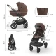 Kombinovaný kočárek 3v1 Prime 3 Velvet Mocca Kinderkraft KSPRIM03BRW3000