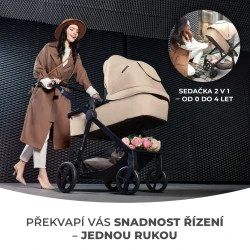 Kombinovaný kočárek 4v1 Newly Classic Beige + Mink PRO