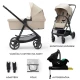 Kombinovaný kočárek 4v1 Newly Classic Beige + Mink PRO Kinderkraft KSNEWL00BEG400I
