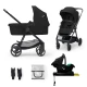 Kombinovaný kočárek 4v1 Newly Classic Black + Mink PRO Kinderkraft KSNEWL00BLK400I