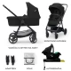 Kombinovaný kočárek 4v1 Newly Classic Black + Mink PRO Kinderkraft KSNEWL00BLK400I