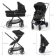 Kombinovaný kočárek 4v1 Newly Classic Black + Mink PRO Kinderkraft KSNEWL00BLK400I