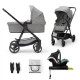 Kombinovaný kočárek 4v1 Newly Classic Grey + Mink PRO Kinderkraft KSNEWL00GRY400I