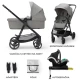 Kombinovaný kočárek 4v1 Newly Classic Grey + Mink PRO Kinderkraft KSNEWL00GRY400I