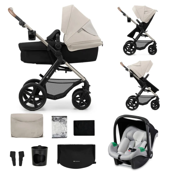 Kombinovaný kočárek Moov 2 3v1 Moonlight Grey penové kolesá Kinderkraft KSMOOV02GRYEV00